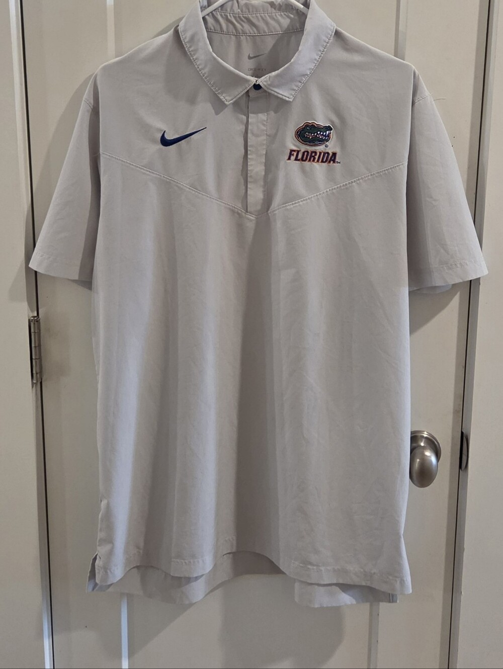 Nike Dri-Fit On-Field Snap-Button Polo Shirt University of Florida - Size Large